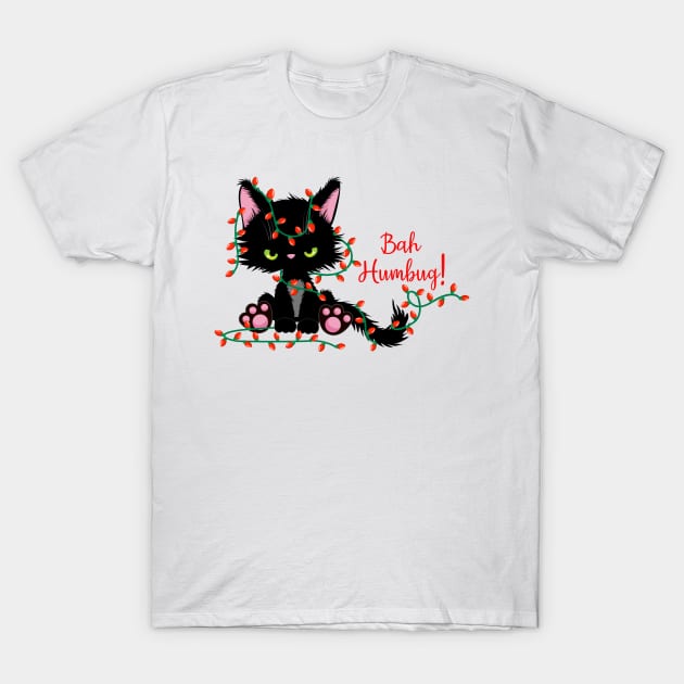 Bah Humbug Kitty T-Shirt by Lucia